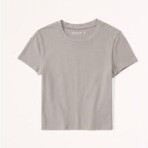 Abercrombie & Fitch Baby Tee in Taupe